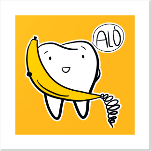 Molar with banana phone Posters and Art